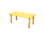 120x60cm Yellow Rectangle Kid's Table and 8 Yellow Chairs