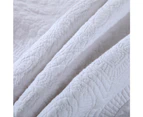 Luxury 100% Cotton Coverlet / Bedspread Set embroidery Comforter Quilt  for Queen King Size bed 230x250cm Circle White