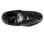 Fila Women's Disruptor II Premium Patent Sneakers -  Black/White