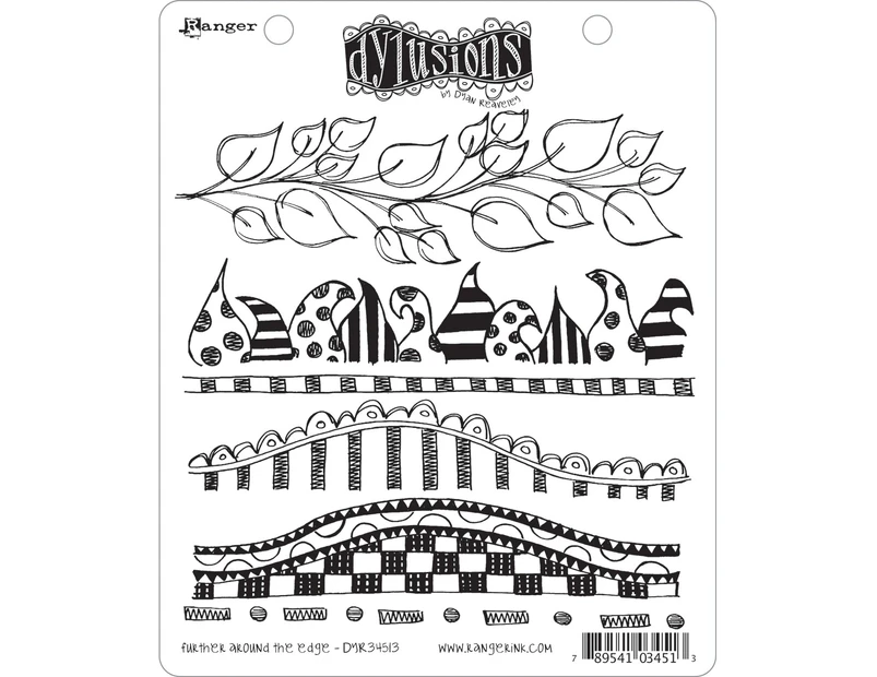 Dyan Reaveley's Dylusions Cling Stamp Collections 8.5"X7"-Further Around The Edge