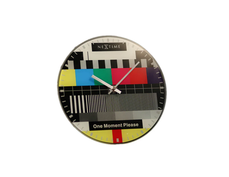 NeXtime Dome Glass Little Testpage Wall Table Clock - Multicolour - 20cm