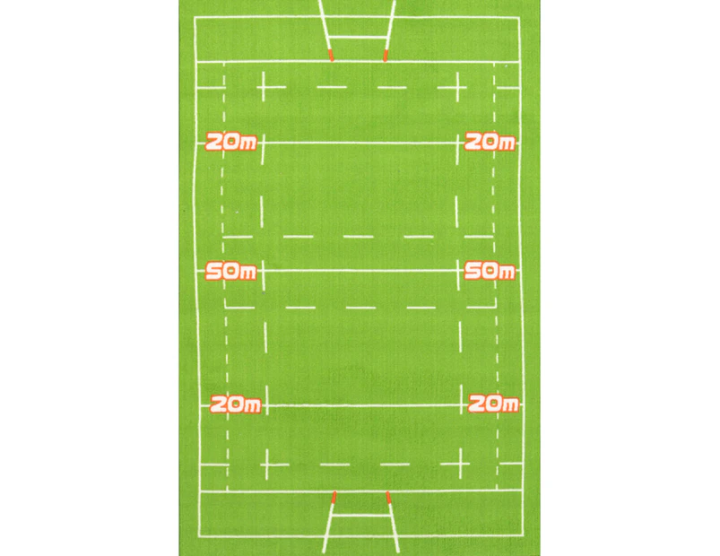 Kids Castle - Rugby Field - Green - 100x150cm