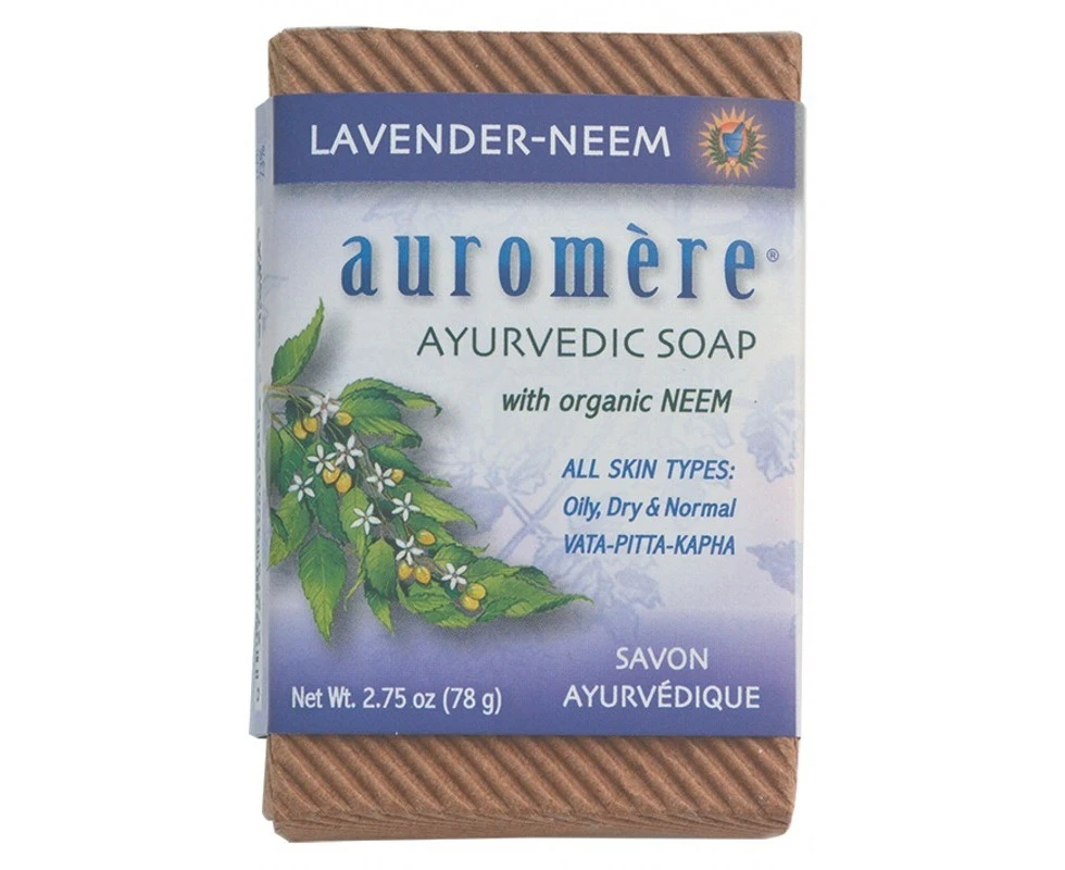 Auromere Neem Soap Ayurvedic Lavender Neem