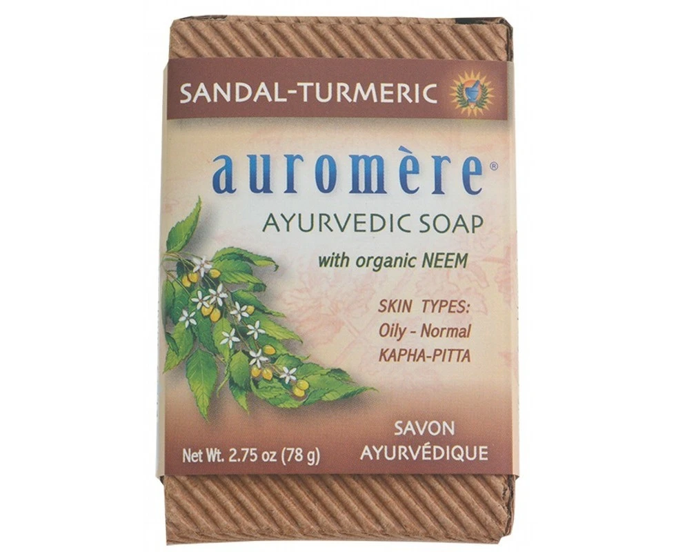 Auromere Neem Soap Ayurvedic Sandal Turmeric