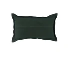 Nubuck Patchwork Cushion - Forest Green 30cm x 50cm
