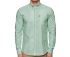 Ben Sherman Men's LS Stripe Mod Shirt - Green
