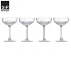 Set of 4 Salt & Pepper 270mL Winston Coupe Glasses - Clear