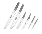 NEW GLOBAL HIRO BLACK 7PC 7 PIECE KNIFE SET + SHARPENER KNIFE BLOCK SET JAPAN