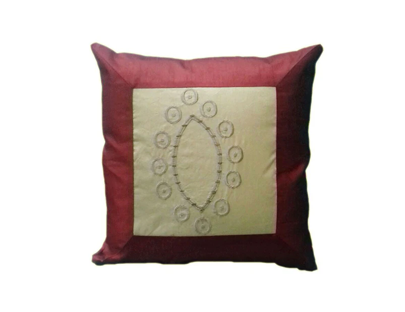 Silk Designer Cushions Covers-Red and Gold Silk