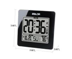 BALDR Digital Square Alarm Clock Table Clock Displaying Time - Black