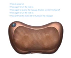 Yescom Electric Shiatsu Massage Pillow Heat Knead Cushion Neck Back Massager Home Car