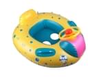 Kid Infant Pool Float Canopy Inflatable Baby Water Swim Float Boat with Sunshade 4