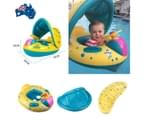 Kid Infant Pool Float Canopy Inflatable Baby Water Swim Float Boat with Sunshade 6