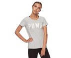 Puma Women's Athletic T-Shirt - Light Grey Heather