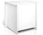 Joy Anti-Scratch Bedside Table with 2 Drawers in White - Free Shipping