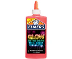 Elmers Glow In The Dark Liquid Glue 9Oz-Pink