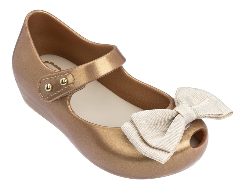 Mini Melissa Girls' Ultragirl Sweet Shoe - Gold Pearlescent