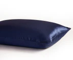 Gioia Casa Two-Sided 100% Mulberry Silk Pillowcase - Navy Blue