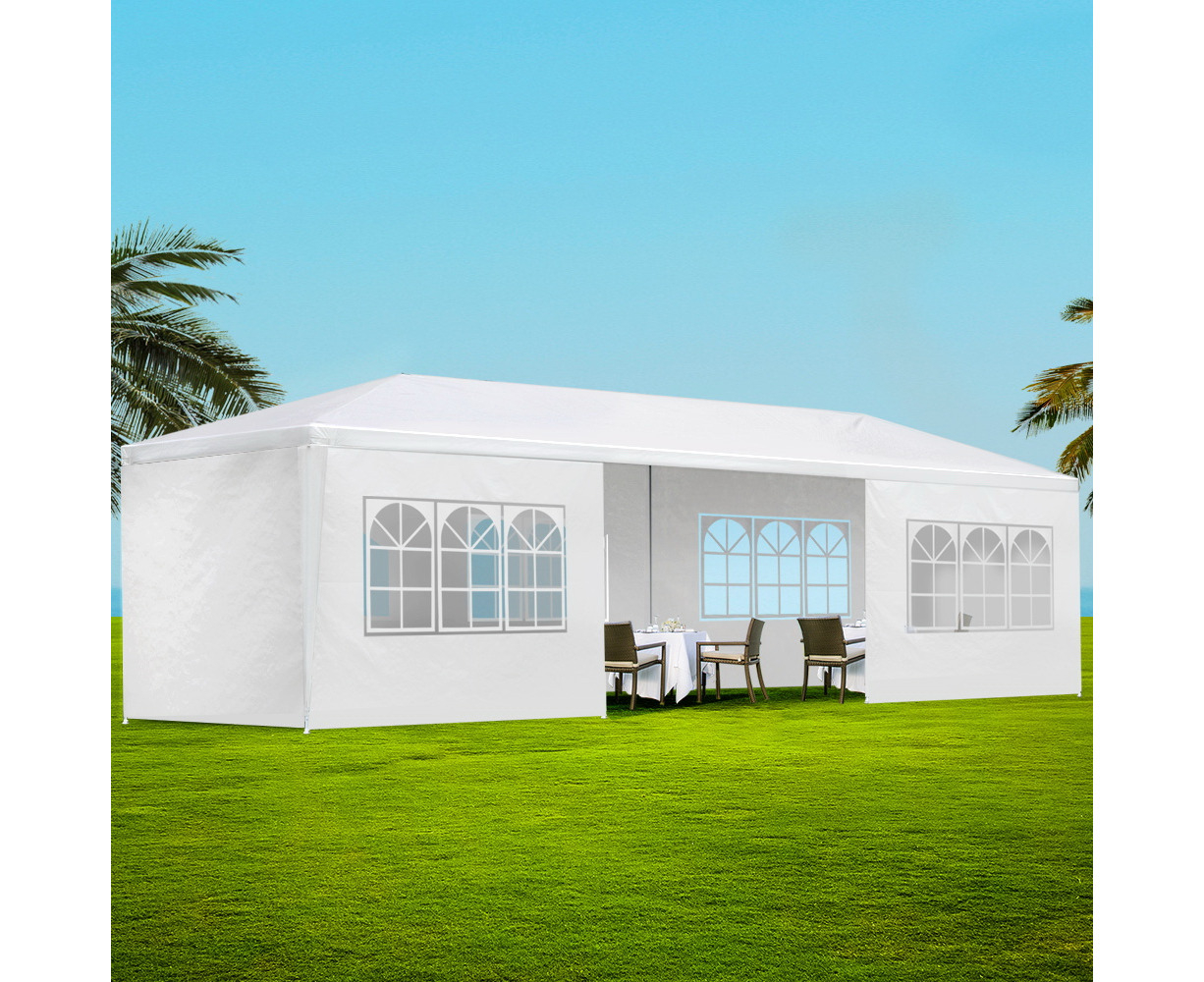 Instahut Gazebo 3x9m Outdoor Marquee side Wall Gazebos Tent Canopy ...