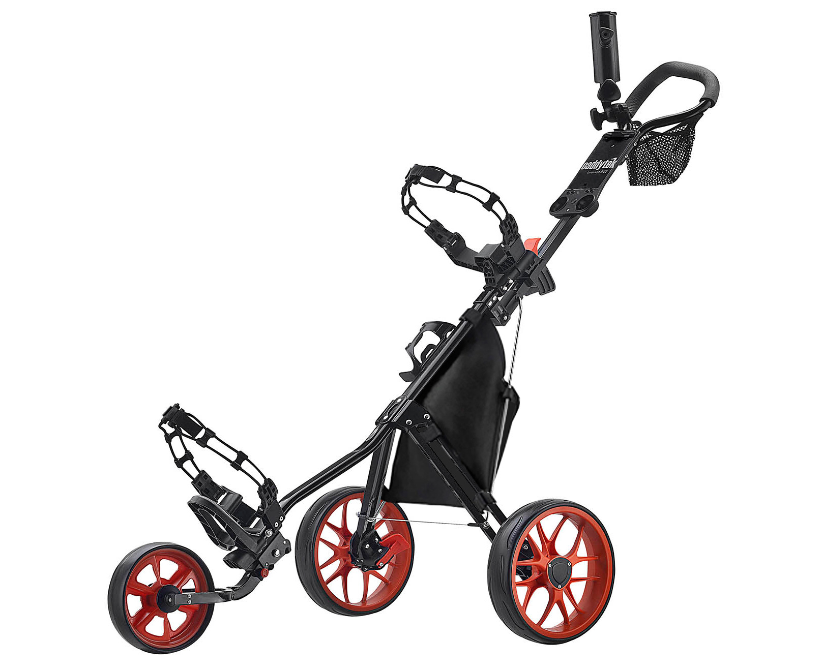 CaddyTek 11.5 v3 SuperLite Deluxe 3 Wheel Golf Buggy / Push Cart - Red ...