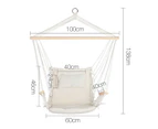 Gardeon Hammock Hanging Swing Chair - Cream