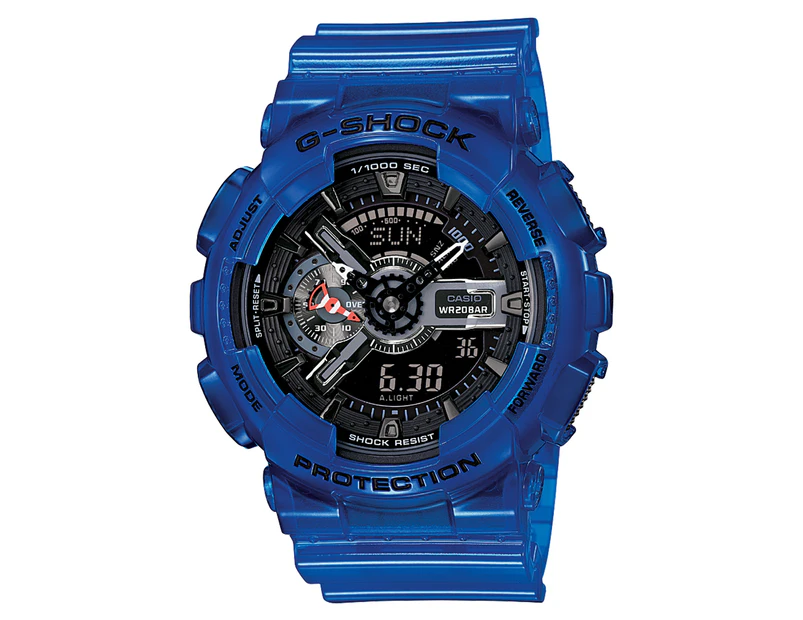Casio G-Shock Men's 51mm GA110CR-2A Duo Chrono Resin Watch - Blue