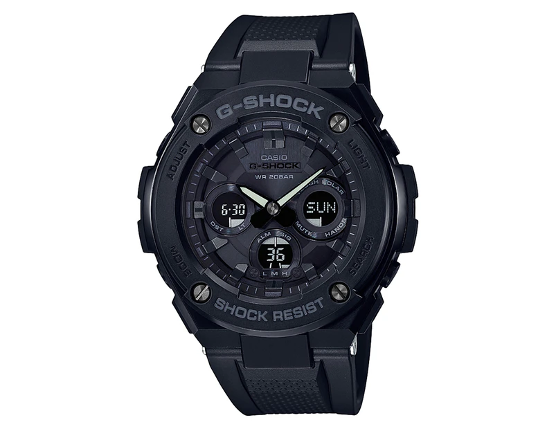 Casio G-Shock Men's 55mm GSTS300G-1A1 Analogue-Digital Resin Watch - Black