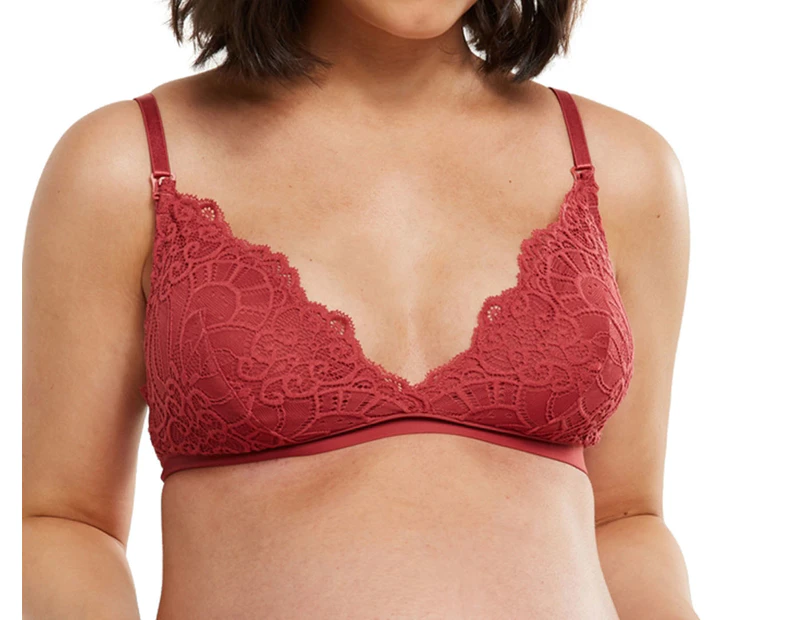 Cotton On Body Women's Candice Lace Maternity Bra - Rusty Rose
