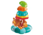 Hape 6-Piece Little Splashers Teddy's Umbrella Stackers Bath Toy