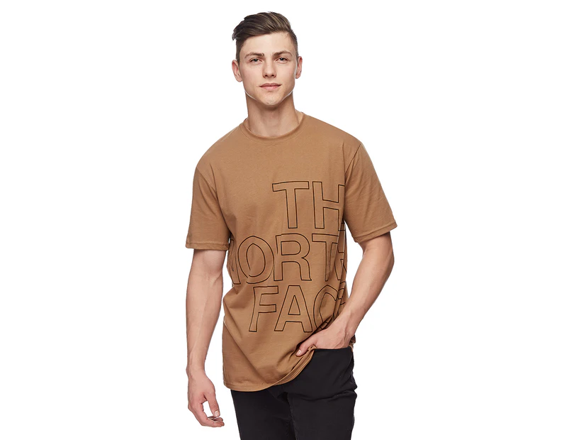 The North Face Men's Short Sleeve Scripter T-Shirt Tee - Cargo Khaki