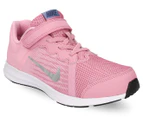 Nike Girls' Pre-School Downshifter 8 Shoe - Elemental Pink/Metallic Silver/Pink 