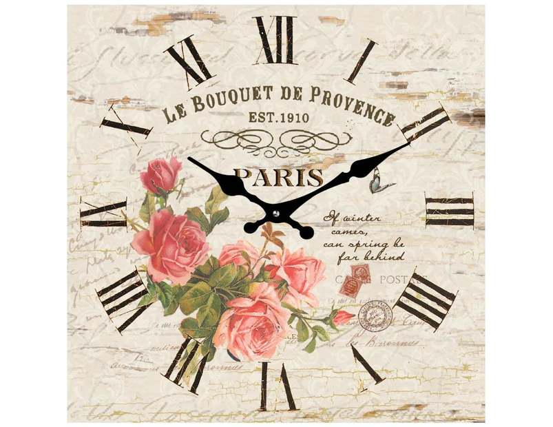 French Country Chic Retro Wall Clock 15cm LA BOUTIQUE DE PROVENCE New