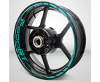 Motorcycle Rim Wheel Decal Accessory Sticker for BMW F800GT - Matte Turquoise