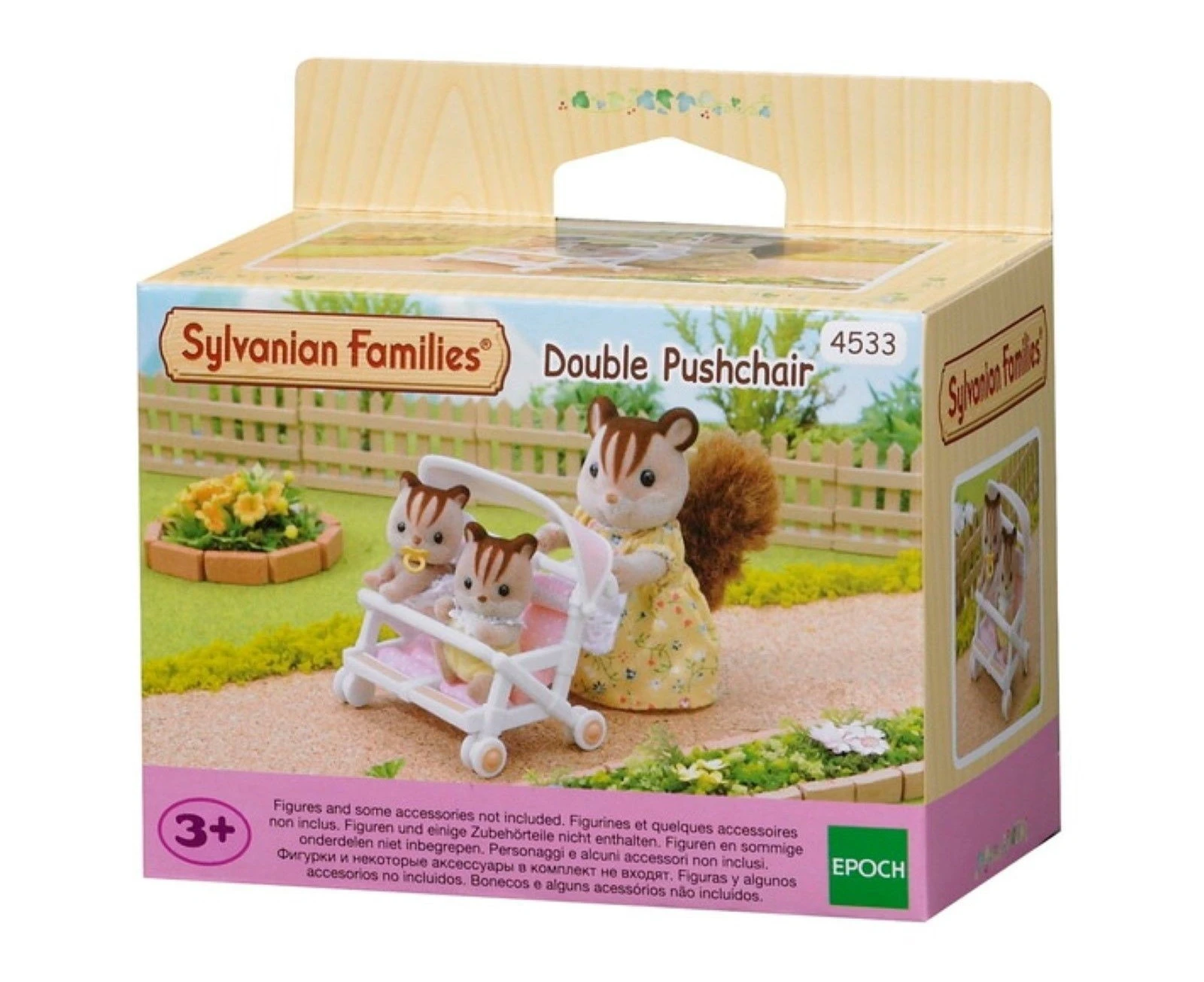 Sylvanian Families Double Pushchair/Stroller Dollhouse Accessory Kids Toy 3+