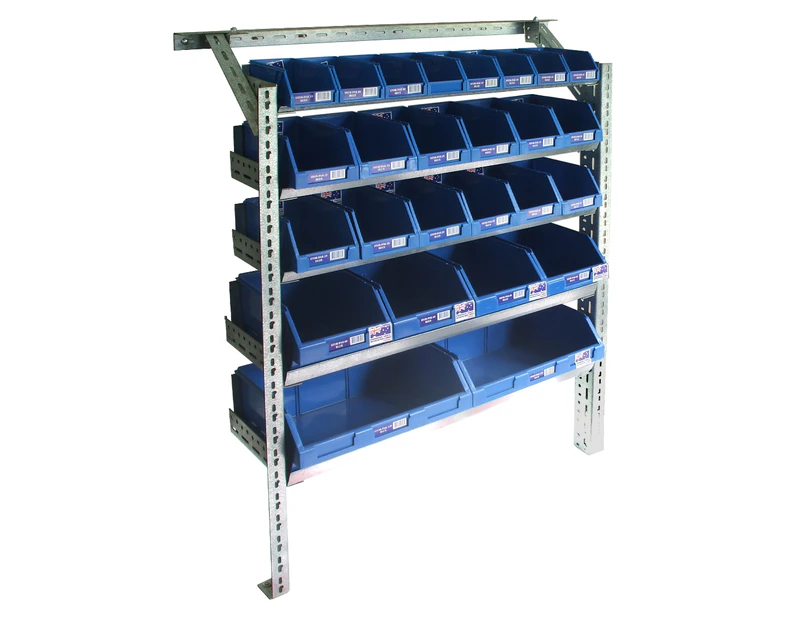 Summit Van Rack Storage Shelving Kit w/ Fischer Stor-pak Plastics