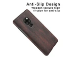 Huawei Mate 20 Case Wooden Pattern Coated Lightweight Shock Absorbent Cover - Black