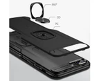 Huawei Mate 20 Pro Kickstand Case Ring Holder Soft TPU Bumper Magnetic Cover Slim Fit Case - Black