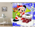 Santa Mickey Mouse Shower Curtain