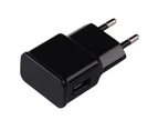 EU Plug Adapter 5V 2A USB Mobile Phone Wall Charger for Huawei / Xiaomi / Samsung  - Black
