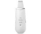 Ultrasonic Rechargeable Face Skin Scrubber Facial Cleaning Blackhead Removal Cleaner  - Milk White