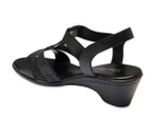 Womens Footwear Wide Steps Oracle Black Glove Wedge