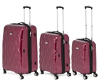 Antler Atlas 3-Piece 4W Spinner Luggage/Suitcase Set - Burgundy