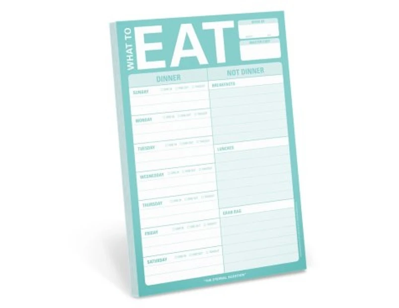 Knock Knock What to Eat Pad (Mint Green) - Notebook / blank book