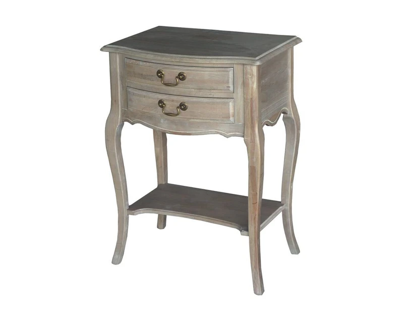 Wash White French Provincial Louis XV Night Stand