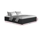 Artiss Gas Lift Bed Frame Double Size Bed Base With Storage Mattress Upholstered Fabric Charcoal Toki Collection 2