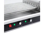 Commercial Grade 18 Hot Dog Sausage 7 Roller Grill Machine with Cover