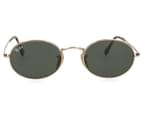 Ray-Ban RB3547N Oval Flat Lenses Sunglasses - Gold/Green 2