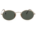 Ray-Ban RB3547N Oval Flat Lenses Sunglasses - Gold/Green