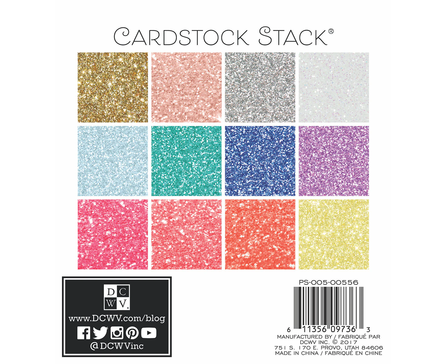DCWV Single-Sided Cardstock Stack 6X6 18/Pkg - Holographics