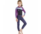 Catzon 2.5MM Girls Neoprene 1 Piece Long Sleeves wetsuit DIVE&SAIL WS18818 Purple
